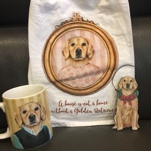 Primitives by Kathy Retriever Dog Set - Mug, Towel